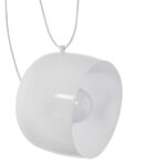 GloboStar® JASPER 01374 Μοντέρνο Κρεμαστό Φωτιστικό Ανάρτηση Μονόφωτο 1 x E27 IP20 Λευκό Μέταλλο - Μ25 x Π25 x Υ22cm - Image 3