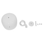 GloboStar® JASPER 01374 Μοντέρνο Κρεμαστό Φωτιστικό Ανάρτηση Μονόφωτο 1 x E27 IP20 Λευκό Μέταλλο - Μ25 x Π25 x Υ22cm - Image 4