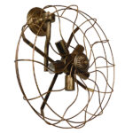 GloboStar® FAN 01381 Vintage Επιτοίχιο Φωτιστικό Απλίκα Πολύφωτο 5 x E27 IP20 Χάλκινο Μέταλλο - Μ46 x Π22 x Υ46cm - Image 5