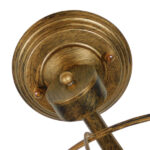 GloboStar® FAN 01381 Vintage Επιτοίχιο Φωτιστικό Απλίκα Πολύφωτο 5 x E27 IP20 Χάλκινο Μέταλλο - Μ46 x Π22 x Υ46cm - Image 7
