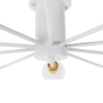 GloboStar® OLINDA 01383 Μοντέρνο Φωτιστικό Οροφής Πλέγμα Πολύφωτο 10 x E27 IP20 Λευκό & Χρυσό Μέταλλο - Μ95 x Π95 x Υ17cm - Image 4