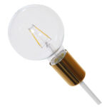 GloboStar® OLINDA 01383 Μοντέρνο Φωτιστικό Οροφής Πλέγμα Πολύφωτο 10 x E27 IP20 Λευκό & Χρυσό Μέταλλο - Μ95 x Π95 x Υ17cm - Image 5