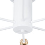 GloboStar® OLINDA 01385 Μοντέρνο Φωτιστικό Οροφής Πλέγμα Πολύφωτο 6 x E27 IP20 Λευκό & Χάλκινο - Μέταλλο Μ60 x Π60 x Υ20cm - Image 7