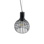 GloboStar® SCANDI 01386 Vintage Κρεμαστό Φωτιστικό Πλέγμα Μονόφωτο 1 x E27 IP20 Μαύρο Μέταλλο - Μ23 x Π23 x Υ30cm - Image 6