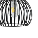 GloboStar® SCANDI 01386 Vintage Κρεμαστό Φωτιστικό Πλέγμα Μονόφωτο 1 x E27 IP20 Μαύρο Μέταλλο - Μ23 x Π23 x Υ30cm - Image 7
