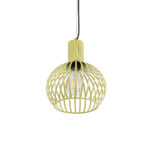 GloboStar® SCANDI 01387 Vintage Κρεμαστό Φωτιστικό Πλέγμα Μονόφωτο 1 x E27 IP20 Μπεζ Μέταλλο - Μ23 x Π23 x Υ30cm - Image 5