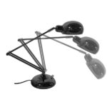 GloboStar® OFFICE BLACK 01392 Μοντέρνο Επιτραπέζιο Φωτιστικό Πορτατίφ Μονόφωτο Μεταλλικό Μαύρο Νίκελ Φ12 x Υ80cm - Image 4