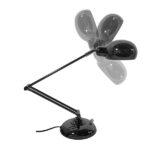 GloboStar® OFFICE BLACK 01392 Μοντέρνο Επιτραπέζιο Φωτιστικό Πορτατίφ Μονόφωτο Μεταλλικό Μαύρο Νίκελ Φ12 x Υ80cm - Image 5
