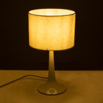 GloboStar® AMBROSIA 01395 Μοντέρνο Επιτραπέζιο Φωτιστικό Πορτατίφ Μονόφωτο 1 x E27 Λευκό Μεταλλικό με Καπέλο Φ25 x Υ46cm - Image 2