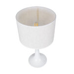 GloboStar® AMBROSIA 01395 Μοντέρνο Επιτραπέζιο Φωτιστικό Πορτατίφ Μονόφωτο 1 x E27 Λευκό Μεταλλικό με Καπέλο Φ25 x Υ46cm - Image 6