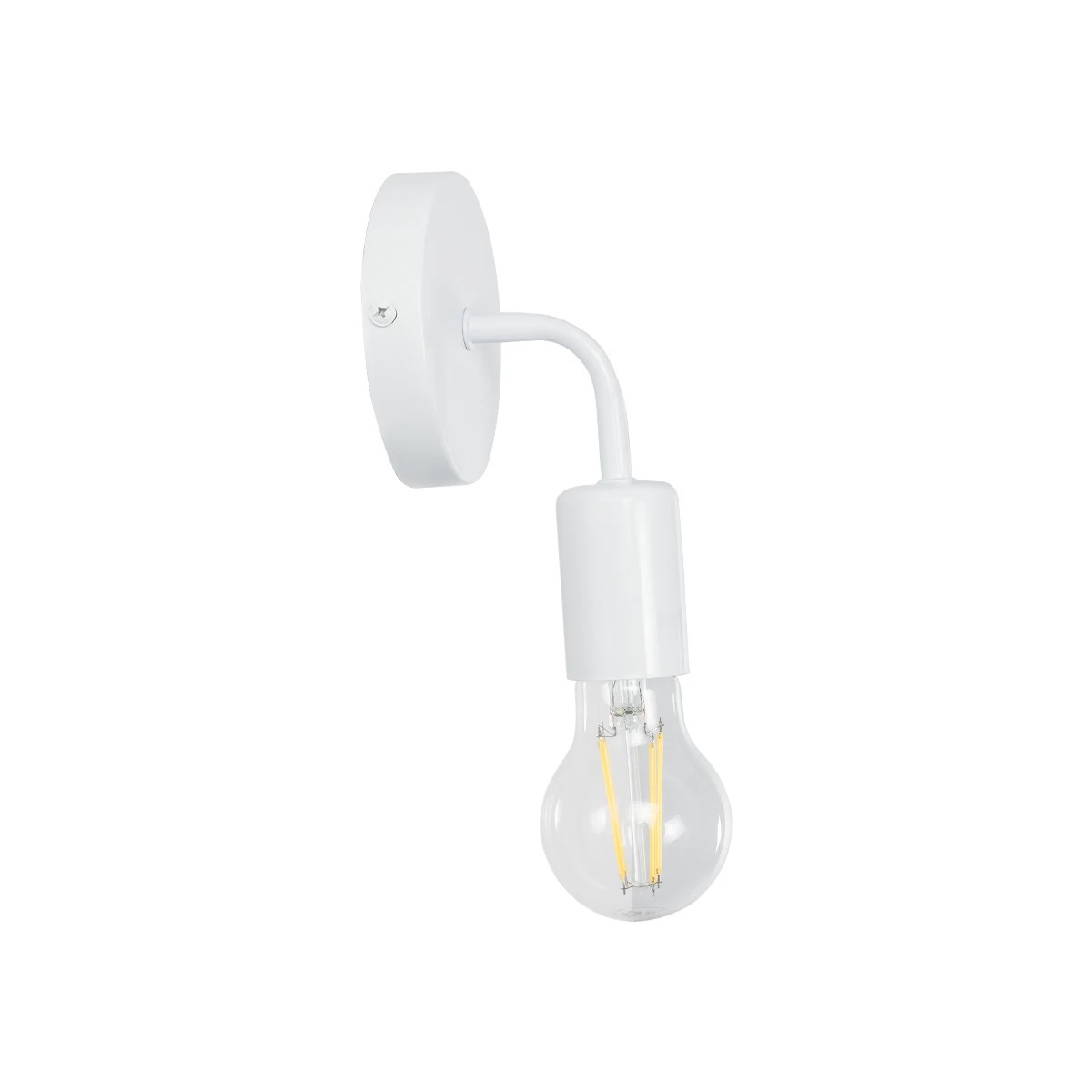 GloboStar® DON 01397 Vintage Επιτοίχιο Φωτιστικό Απλίκα Μονόφωτο 1 x E27 IP20 Λευκό Μέταλλο - Μ10 x Π7 x Υ16cm - Image 3