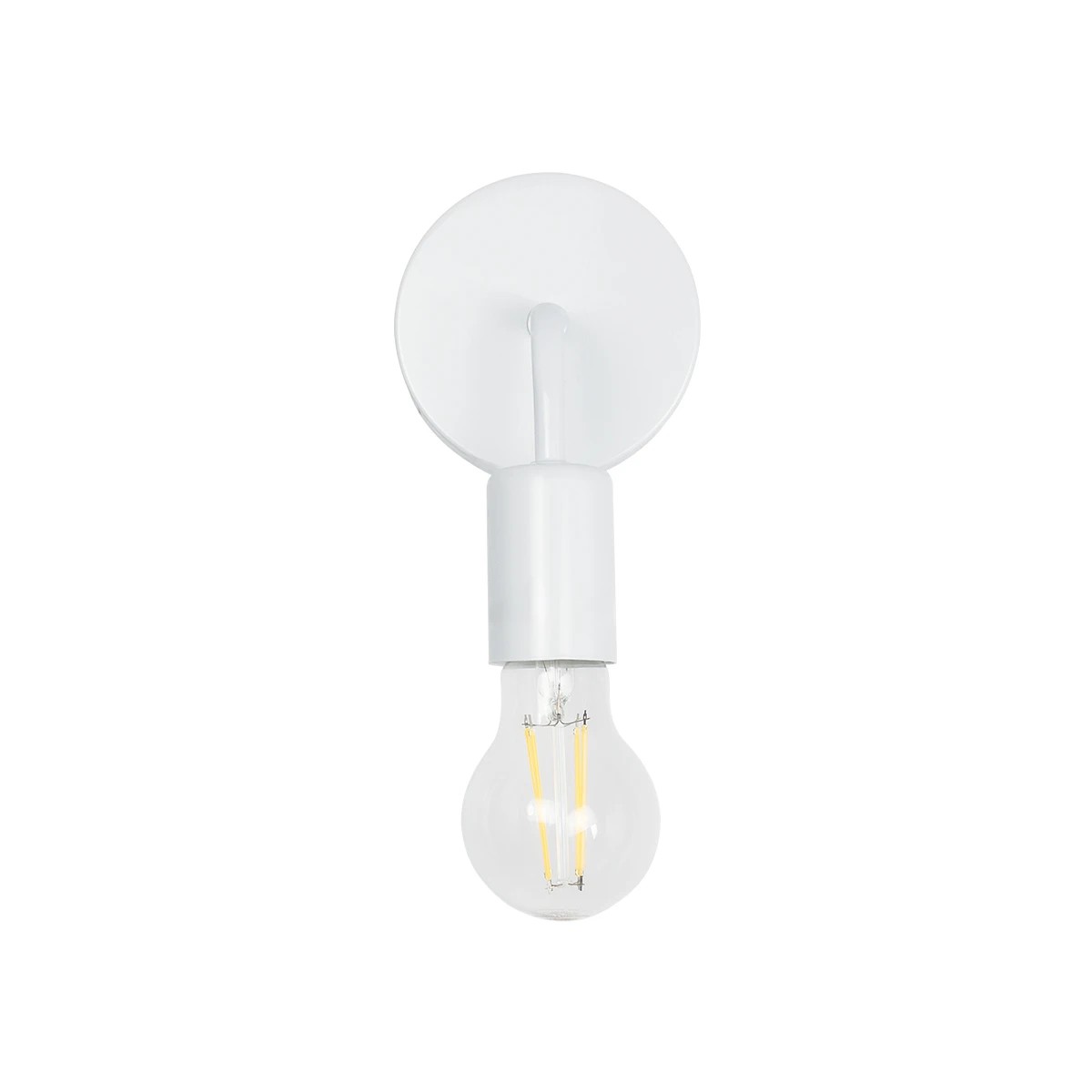 GloboStar® DON 01397 Vintage Επιτοίχιο Φωτιστικό Απλίκα Μονόφωτο 1 x E27 IP20 Λευκό Μέταλλο - Μ10 x Π7 x Υ16cm - Image 4