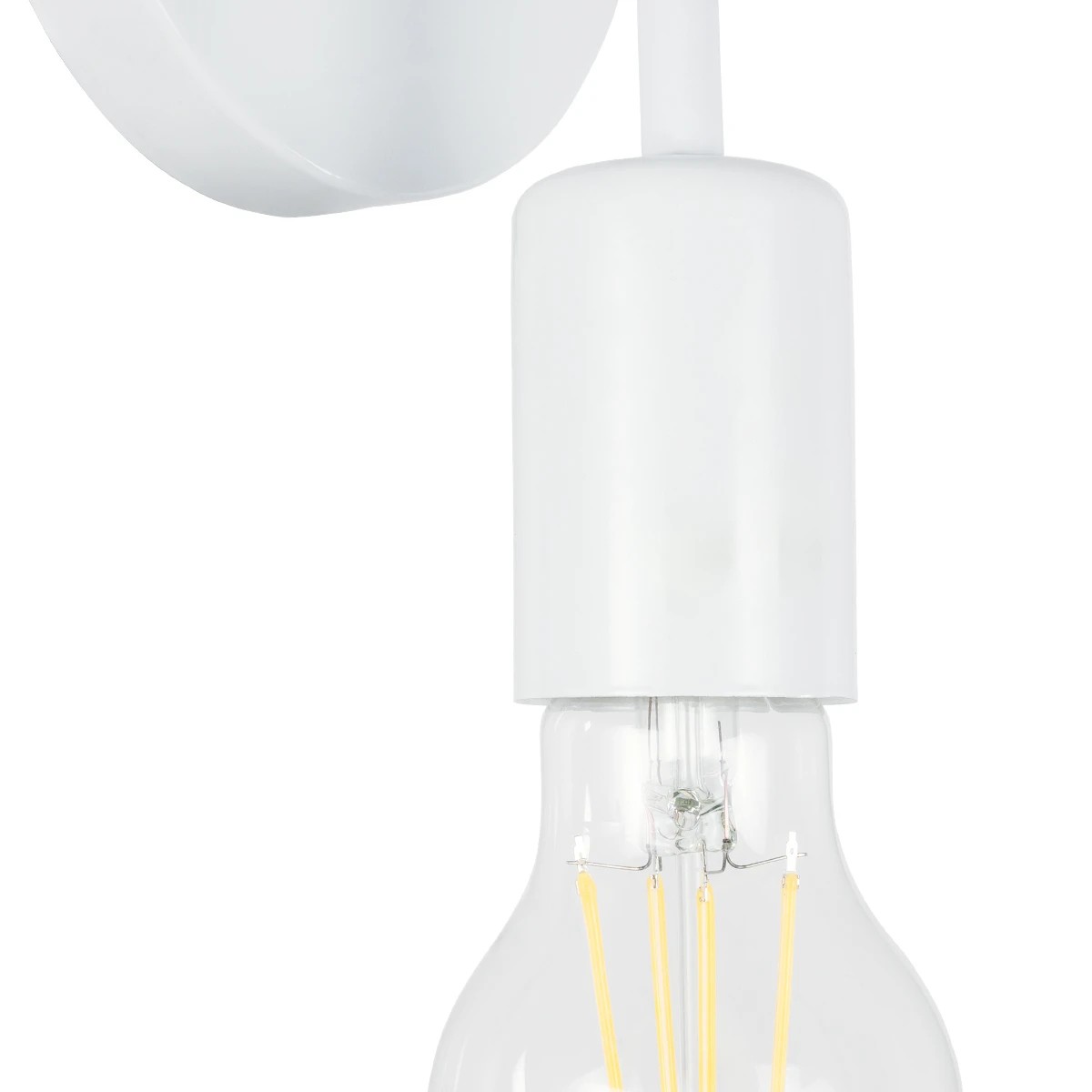 GloboStar® DON 01397 Vintage Επιτοίχιο Φωτιστικό Απλίκα Μονόφωτο 1 x E27 IP20 Λευκό Μέταλλο - Μ10 x Π7 x Υ16cm - Image 6