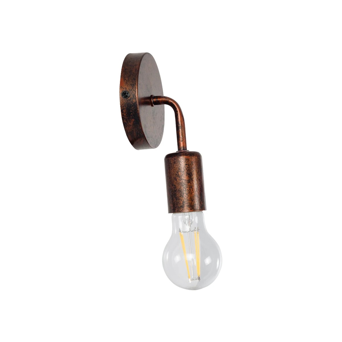 GloboStar® DON 01398 Vintage Επιτοίχιο Φωτιστικό Απλίκα Μονόφωτο 1 x E27 IP20 Χάλκινο Μέταλλο - Μ10 x Π7 x Υ16cm - Image 3