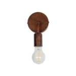 GloboStar® DON 01398 Vintage Επιτοίχιο Φωτιστικό Απλίκα Μονόφωτο 1 x E27 IP20 Χάλκινο Μέταλλο - Μ10 x Π7 x Υ16cm - Image 4