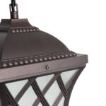 GloboStar® LINCOLN 01399 Vintage Κρεμαστό Φωτιστικό Πλέγμα Μονόφωτο 1 x E27 IP20 Καφέ Μεταλλο με Διάφανο Γυαλί - Μ19 x Π19 x Υ20cm - Image 7