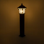 GloboStar® SHELTER 01400 Vintage Φωτιστικό Δαπέδου Μονόφωτο 1 x E27 Καφέ Μεταλλικό Πλέγμα L19 x W19 x H100cm - Image 2