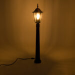 GloboStar® ELLIPSE 01401 Vintage Φωτιστικό Δαπέδου Μονόφωτο 1 x E27 Μαύρο Μεταλλικό Πλέγμα L17 x W16 x H105cm - Image 2
