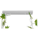 GloboStar® NEST 01403 Vintage Κρεμαστό Φωτιστικό Φιγούρα Πολύφωτο 4 x E27 IP20 Λευκό Μέταλλο με Πράσινο Πλαστικό - Μ103 x Π34 x Υ36.5cm - Image 4