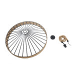 GloboStar® SAHARA 01416 Moντέρνο Κρεμαστό Φωτιστικό Καπέλο Μονόφωτο 1 x E27 IP20 Μαύρο Μέταλλο με Μπεζ Σχοινί - Μ80 x Π80 x Y25cm - Image 9
