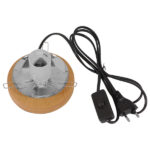 GloboStar® OCEANA 01417 Μοντέρνο Επιτραπέζιο Φωτιστικό Πορτατίφ Μονόφωτο Λευκό Ξύλινο Ψάθινο Rattan Φ20 x Υ22cm - Image 5