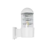 GloboStar® NEWI 01418 Μοντέρνο Επιτοίχιο Φωτιστικό Απλίκα Μονόφωτο 1 x E27 IP20 Λευκό & Ασημί Μέταλλο με Διάφανο Γυαλί - Μ11 x Π17 x Υ23cm - Image 3