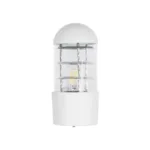 GloboStar® NEWI 01418 Μοντέρνο Επιτοίχιο Φωτιστικό Απλίκα Μονόφωτο 1 x E27 IP20 Λευκό & Ασημί Μέταλλο με Διάφανο Γυαλί - Μ11 x Π17 x Υ23cm - Image 4