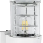GloboStar® NEWI 01418 Μοντέρνο Επιτοίχιο Φωτιστικό Απλίκα Μονόφωτο 1 x E27 IP20 Λευκό & Ασημί Μέταλλο με Διάφανο Γυαλί - Μ11 x Π17 x Υ23cm - Image 6