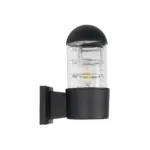 GloboStar® NEWI 01419 Μοντέρνο Επιτοίχιο Φωτιστικό Απλίκα Μονόφωτο 1 x E27 IP20 Μαύρο & Ασημί Μέταλλο με Διάφανο Γυαλί - Μ11 x Π17 x Υ23cm - Image 3
