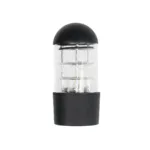 GloboStar® NEWI 01419 Μοντέρνο Επιτοίχιο Φωτιστικό Απλίκα Μονόφωτο 1 x E27 IP20 Μαύρο & Ασημί Μέταλλο με Διάφανο Γυαλί - Μ11 x Π17 x Υ23cm - Image 4