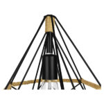 GloboStar® FLUTED 01421 Vintage Κρεμαστό Φωτιστικό Πλέγμα Μονόφωτο 1 x E27 IP20 Μαύρο Μέταλλο με Μπεζ Σχοινί - Μ25 x Π25 x Y24cm - Image 6