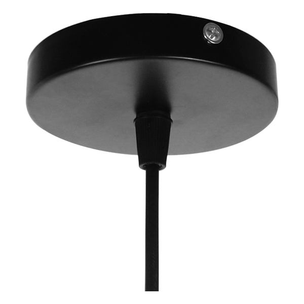 GloboStar® FLUTED 01421 Vintage Κρεμαστό Φωτιστικό Πλέγμα Μονόφωτο 1 x E27 IP20 Μαύρο Μέταλλο με Μπεζ Σχοινί - Μ25 x Π25 x Y24cm - Image 7