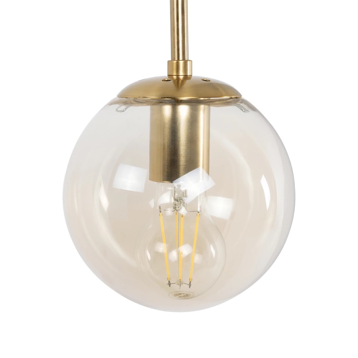 GloboStar® MADISON 01427 Μοντέρνο Επιτοίχιο Φωτιστικό Απλίκα Μονόφωτο 1 x E27 IP20 Χρυσό Μέταλλο με Μελί Γυαλί - Φ15 x Υ54cm - Image 6