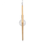 GloboStar® OCTAVE 01431 Μοντέρνο Κρεμαστό Φωτιστικό Οροφής Μονόφωτο 1 x E27 IP20 Μπεζ Ξύλο - Μ64 x Π64 x Y66cm - Image 9