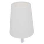 GloboStar® LYDFORD 01433 Μοντέρνο Επιτοίχιο Φωτιστικό Απλίκα Μονόφωτο 1 x E27 IP20 Λευκό Ύφασμα, Λευκό Μέταλλο με Μπέζ Ξύλο - Μ20 x Π28 x Υ36cm - Image 6