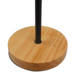 GloboStar® HONOR SQUARE 01435 Μοντέρνο Επιτραπέζιο Φωτιστικό Πορτατίφ Μονόφωτο Μαύρο Μεταλλικό με Ξύλινη Βάση Δρυς Μ20 x Π20 x Υ42cm - Image 5