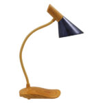 GloboStar® DRAPER 01437 Επαναφορτιζόμενο USB Φωτιστικό Γραφείου LED 6 Watt Μονόφωτο Μεταλλικό σε Απόχρωση Ξύλου με Μαύρο Καπέλο Λευκό Ημέρας 4500K - Image 2