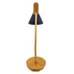 GloboStar® DRAPER 01437 Επαναφορτιζόμενο USB Φωτιστικό Γραφείου LED 6 Watt Μονόφωτο Μεταλλικό σε Απόχρωση Ξύλου με Μαύρο Καπέλο Λευκό Ημέρας 4500K - Image 3