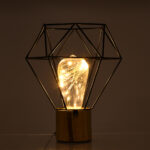 GloboStar® ANTLER 01441 Μοντέρνο Επιτραπέζιο Φωτιστικό Γραφείου LED USB DC 5V Μονόφωτο Μεταλλικό Μαύρο με Ξύλινη Βάση Θερμό Λευκό 3000K Φ19 x Μ19 x Π19 x Υ23cm - Image 2