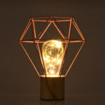 GloboStar® ANTLER 01442 Μοντέρνο Επιτραπέζιο Φωτιστικό Γραφείου LED USB DC 5V Μονόφωτο Μεταλλικό Ροζ με Ξύλινη Βάση Θερμό Λευκό 3000K Φ19 x Μ19 x Π19 x Υ23cm - Image 2