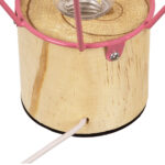 GloboStar® ANTLER 01442 Μοντέρνο Επιτραπέζιο Φωτιστικό Γραφείου LED USB DC 5V Μονόφωτο Μεταλλικό Ροζ με Ξύλινη Βάση Θερμό Λευκό 3000K Φ19 x Μ19 x Π19 x Υ23cm - Image 6