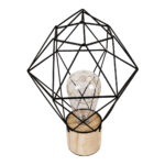 GloboStar® ANTLER 01443 Μοντέρνο Επιτραπέζιο Φωτιστικό Γραφείου LED USB DC 5V Μονόφωτο Μεταλλικό Ροζ με Ξύλινη Βάση Θερμό Λευκό 3000K Φ19 x Μ19 x Π19 x Υ23cm - Image 5