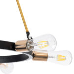 GloboStar® SAILOR 01445 Μοντέρνο Φωτιστικό Οροφής Πλέγμα Πολύφωτο 7 x E27 IP20 Μαύρο, Χρυσό & Χάλκινο Μέταλλο - Μ55 x Π55 x Υ55cm - Image 5