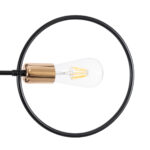 GloboStar® NEXUS 01446 Μοντέρνο Φωτιστικό Οροφής Πλέγμα Πολύφωτο 6 x E27 IP20 Μαύρο & Χάλκινο - Μέταλλο Μ105 x Π105 x Υ70cm - Image 4
