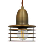 GloboStar® MANHATTAN 01454 Μοντέρνο Κρεμαστό Φωτιστικό Καμπάνα Μονόφωτο 1 x E27 IP20 Χρυσό Μέταλλο - Μ11 x Π11 x Υ14cm - Image 4