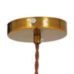 GloboStar® MANHATTAN 01454 Μοντέρνο Κρεμαστό Φωτιστικό Καμπάνα Μονόφωτο 1 x E27 IP20 Χρυσό Μέταλλο - Μ11 x Π11 x Υ14cm - Image 7