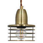 GloboStar® MANHATTAN 01455 Μοντέρνο Κρεμαστό Φωτιστικό Καμπάνα Μονόφωτο 1 x E27 IP20 Μπρούτζινο Μέταλλο - Μ11 x Π11 x Υ14cm - Image 4