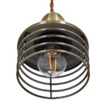 GloboStar® MANHATTAN 01455 Μοντέρνο Κρεμαστό Φωτιστικό Καμπάνα Μονόφωτο 1 x E27 IP20 Μπρούτζινο Μέταλλο - Μ11 x Π11 x Υ14cm - Image 5