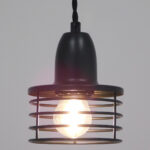 GloboStar® MANHATTAN 01456 Μοντέρνο Κρεμαστό Φωτιστικό Καμπάνα Μονόφωτο 1 x E27 IP20 Μαύρο Μέταλλο - Μ11 x Π11 x Υ14cm - Image 2