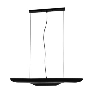 GloboStar® ESTERINA 01473 Μοντέρνο Κρεμαστό Φωτιστικό Ανάρτηση Δίφωτο 2 x E27 IP20 Μαύρο & Χρυσό Μέταλλο - Μ100 x Π10 x Y10cm